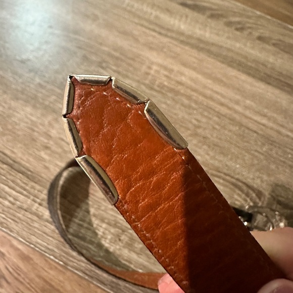 Vintage black leather belt - Picture 6 of 11